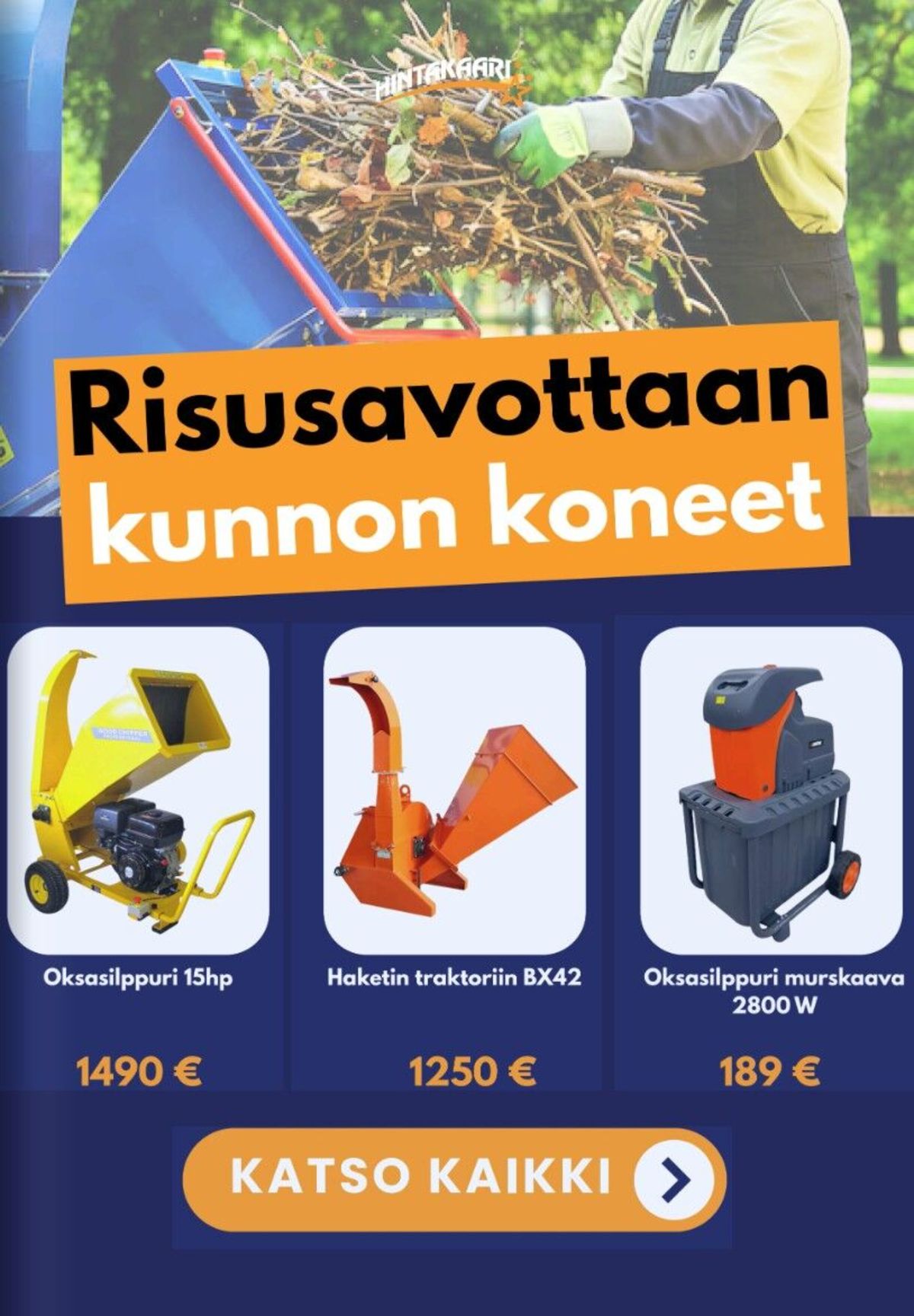 Katso ketjun Hintakaari tarjouslehti viikolta 39 sivustolla Viikkotarjoukset.fi. Löydät monia hyviä tarjouksia erilaisista tuotteista. Lue tarjouslehti täältä! Sivu 15