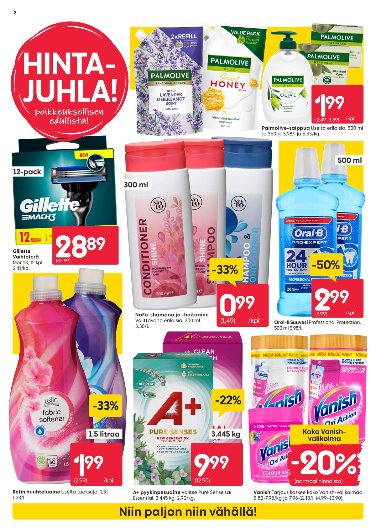 Katso ketjun Rusta tarjouslehti viikolta 4 sivustolla Viikkotarjoukset.fi. Löydät monia hyviä tarjouksia erilaisista tuotteista, esimerkiksi %product1% tai muista tuotteista. Lue tarjouslehti täältä! Sivu 2