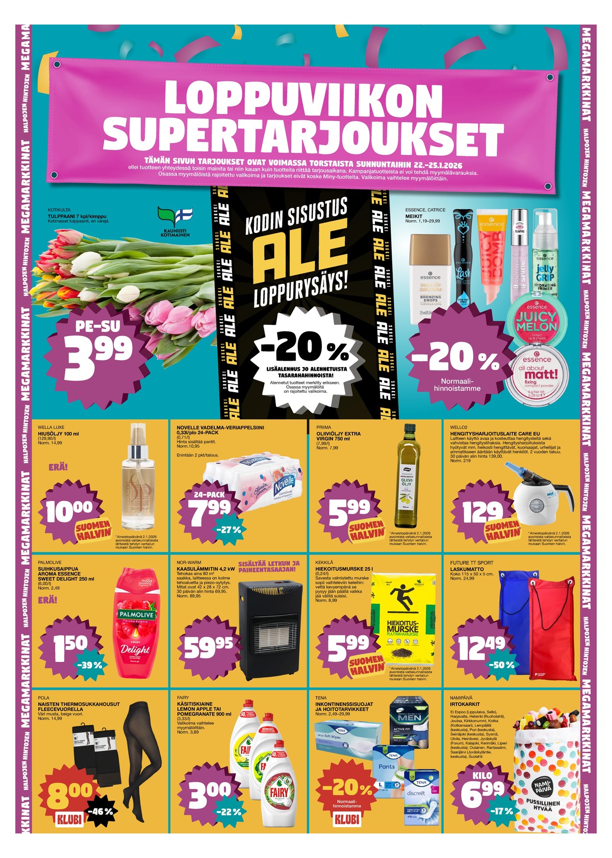 Katso ketjun Tokmanni tarjouslehti viikolta 4 sivustolla Viikkotarjoukset.fi. Löydät monia hyviä tarjouksia erilaisista tuotteista. Lue tarjouslehti täältä! Sivu 12