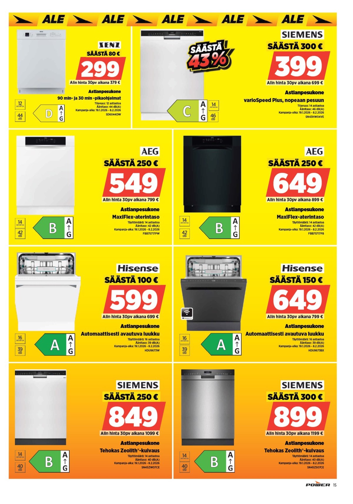 Katso ketjun Power tarjouslehti viikolta 4 sivustolla Viikkotarjoukset.fi. Löydät monia hyviä tarjouksia erilaisista tuotteista. Lue tarjouslehti täältä! Sivu 18