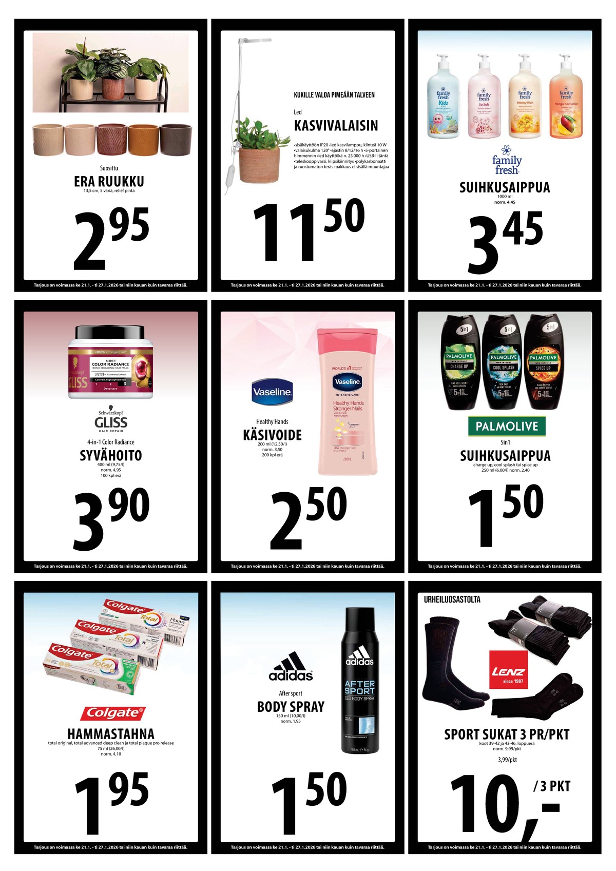 Katso ketjun Keskinen tarjouslehti viikolta 4 sivustolla Viikkotarjoukset.fi. Löydät monia hyviä tarjouksia erilaisista tuotteista. Lue tarjouslehti täältä! Sivu 10