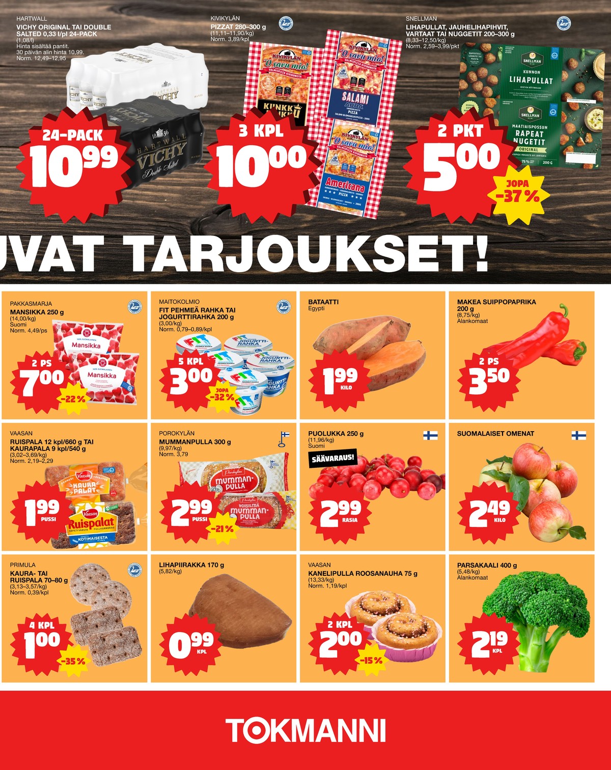 Katso ketjun Tokmanni tarjouslehti viikolta 40 sivustolla Viikkotarjoukset.fi. Löydät monia hyviä tarjouksia erilaisista tuotteista. Lue tarjouslehti täältä! Sivu 3