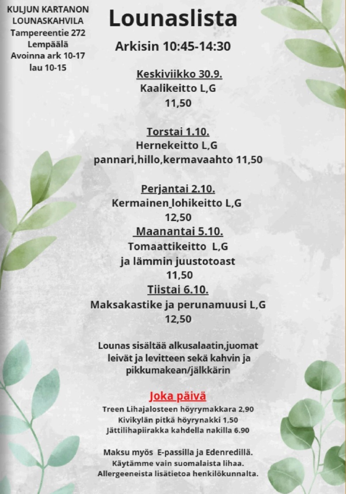Katso ketjun Hintakaari tarjouslehti viikolta 40 sivustolla Viikkotarjoukset.fi. Löydät monia hyviä tarjouksia erilaisista tuotteista. Lue tarjouslehti täältä! Sivu 13