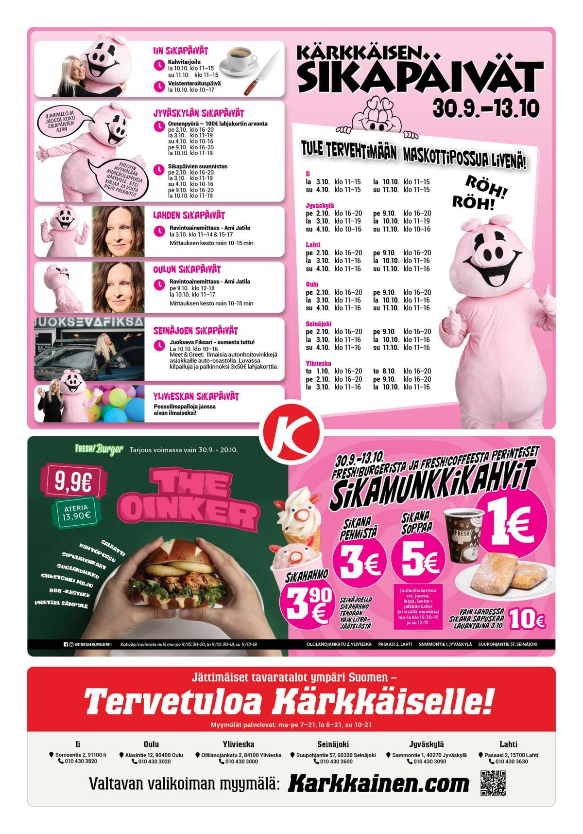 Katso ketjun Kärkkäinen tarjouslehti viikolta 41 sivustolla Viikkotarjoukset.fi. Löydät monia hyviä tarjouksia erilaisista tuotteista. Lue tarjouslehti täältä! Sivu 28