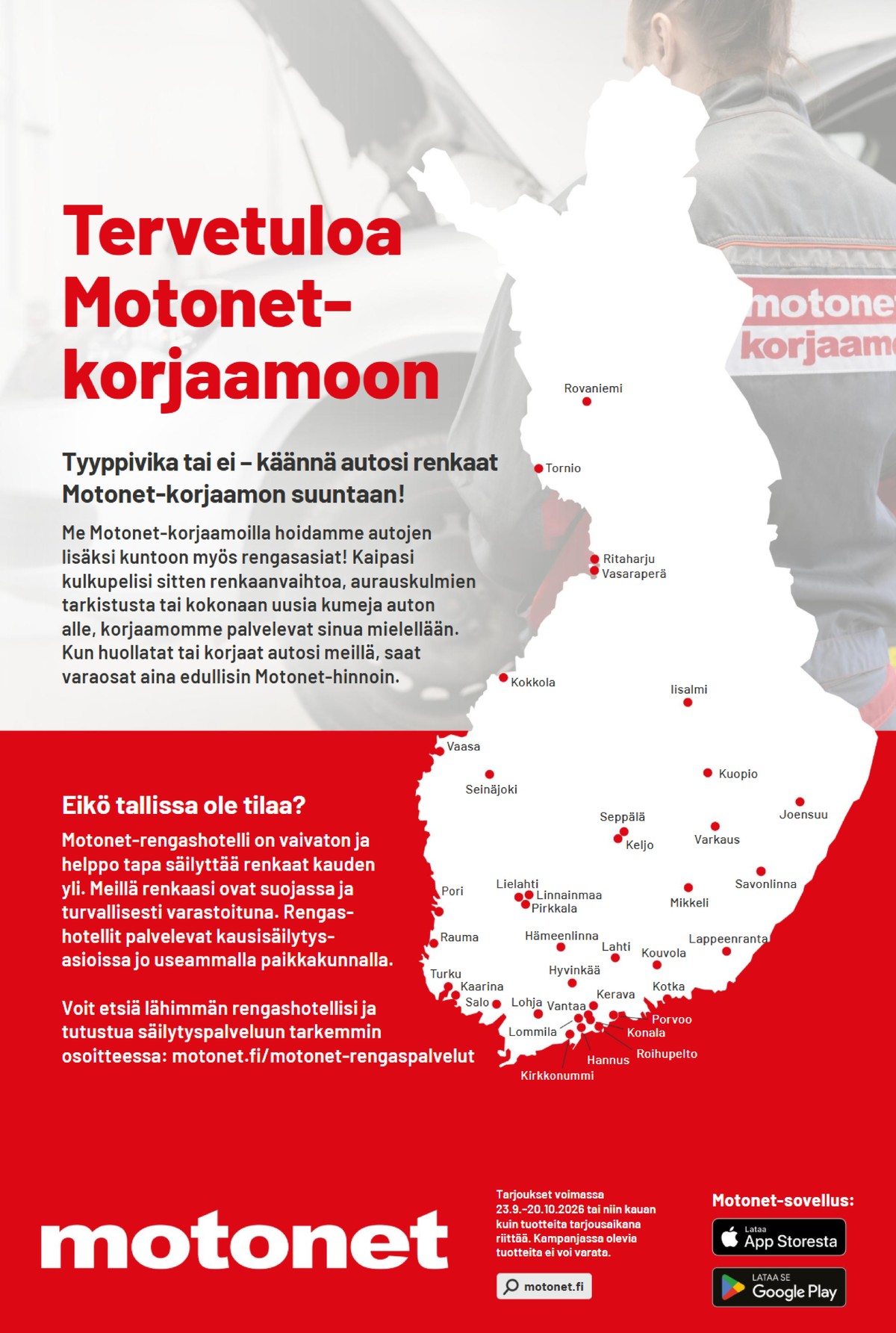 Katso ketjun Motonet tarjouslehti viikolta 41 sivustolla Viikkotarjoukset.fi. Löydät monia hyviä tarjouksia erilaisista tuotteista. Lue tarjouslehti täältä! Sivu 16
