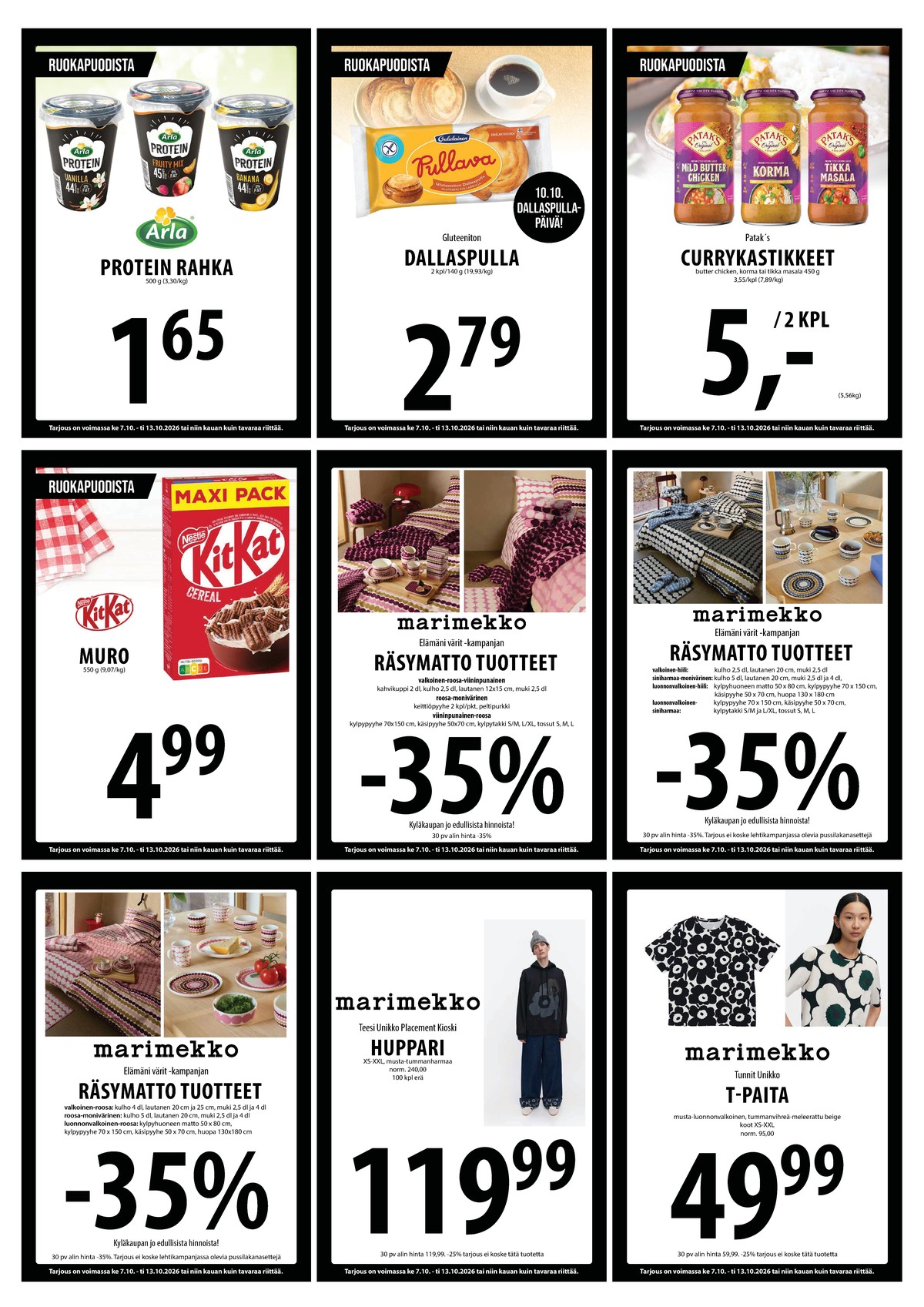 Katso ketjun Keskinen tarjouslehti viikolta 41 sivustolla Viikkotarjoukset.fi. Löydät monia hyviä tarjouksia erilaisista tuotteista. Lue tarjouslehti täältä! Sivu 11