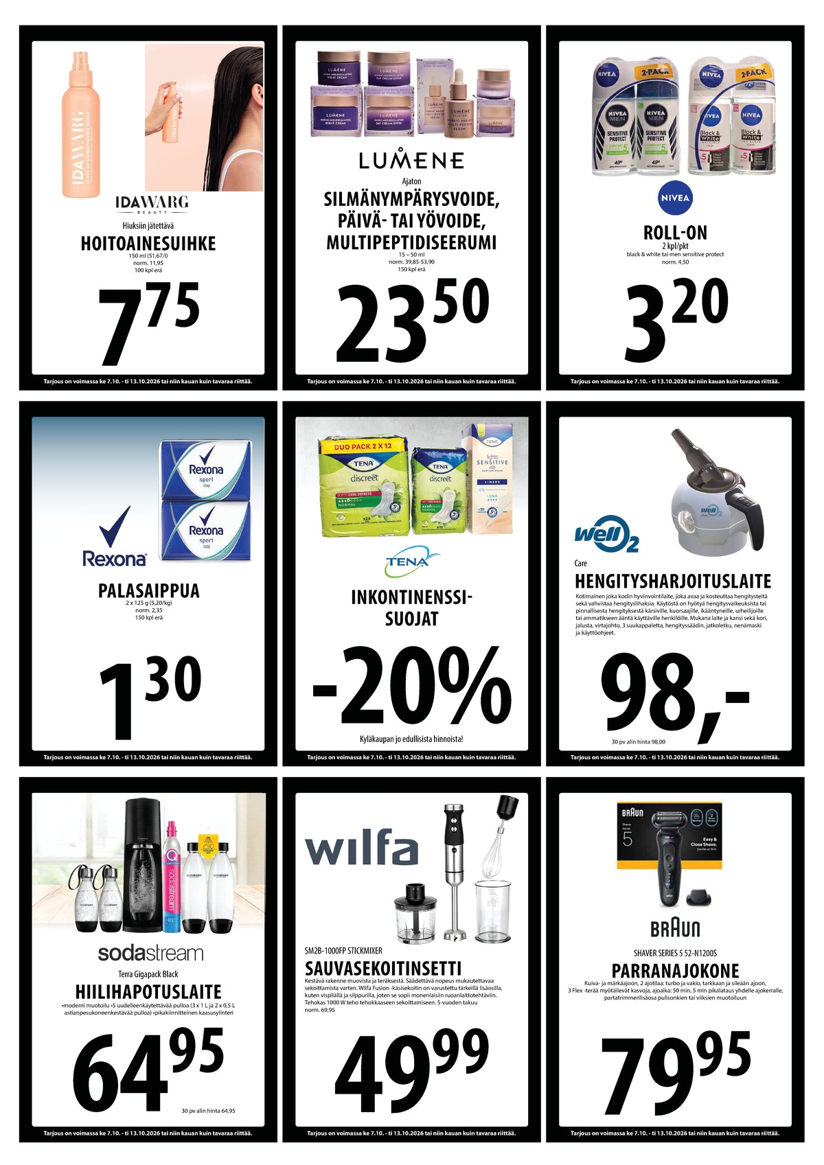 Katso ketjun Keskinen tarjouslehti viikolta 41 sivustolla Viikkotarjoukset.fi. Löydät monia hyviä tarjouksia erilaisista tuotteista. Lue tarjouslehti täältä! Sivu 15
