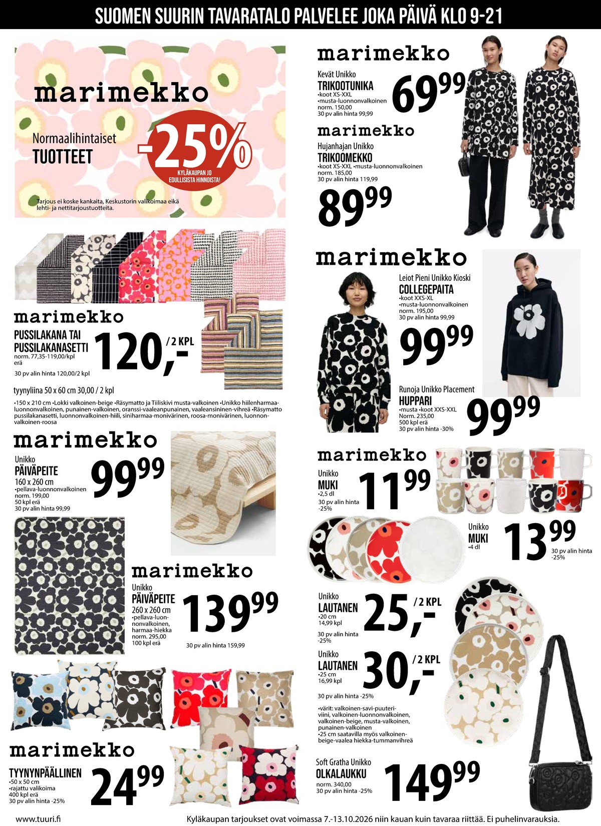 Katso ketjun Keskinen tarjouslehti viikolta 41 sivustolla Viikkotarjoukset.fi. Löydät monia hyviä tarjouksia erilaisista tuotteista. Lue tarjouslehti täältä! Sivu 4