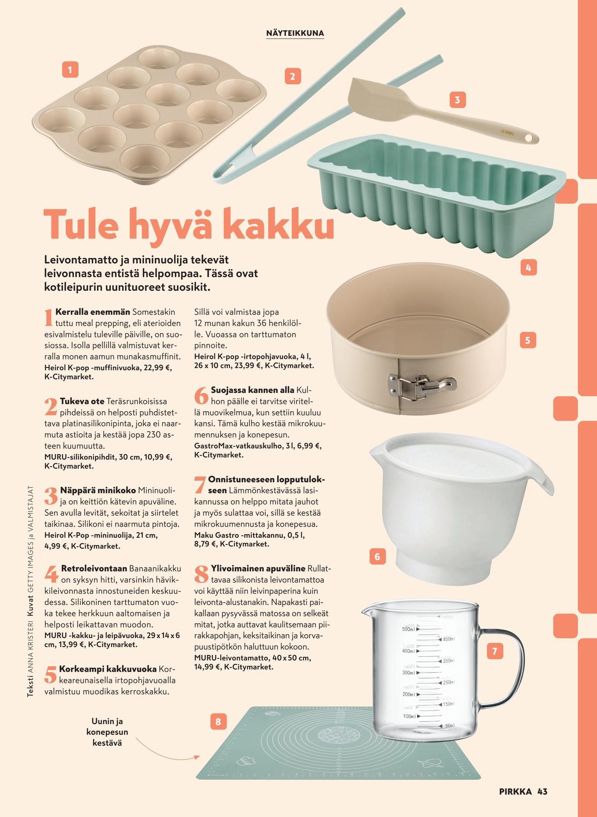 Katso ketjun Pirkka tarjouslehti viikolta 42 sivustolla Viikkotarjoukset.fi. Löydät monia hyviä tarjouksia erilaisista tuotteista. Lue tarjouslehti täältä! Sivu 43