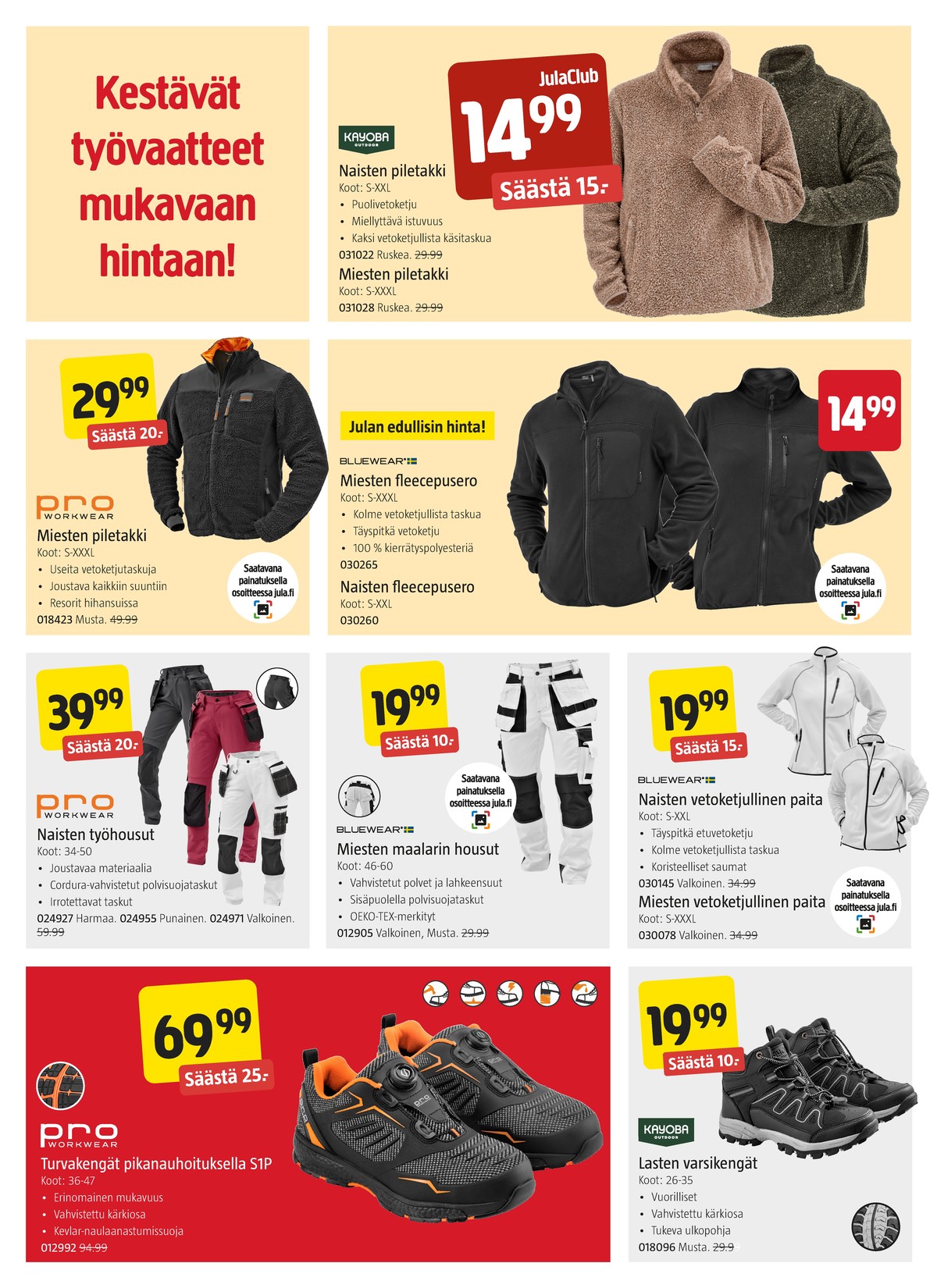 Katso ketjun Jula tarjouslehti viikolta 42 sivustolla Viikkotarjoukset.fi. Löydät monia hyviä tarjouksia erilaisista tuotteista. Lue tarjouslehti täältä! Sivu 3