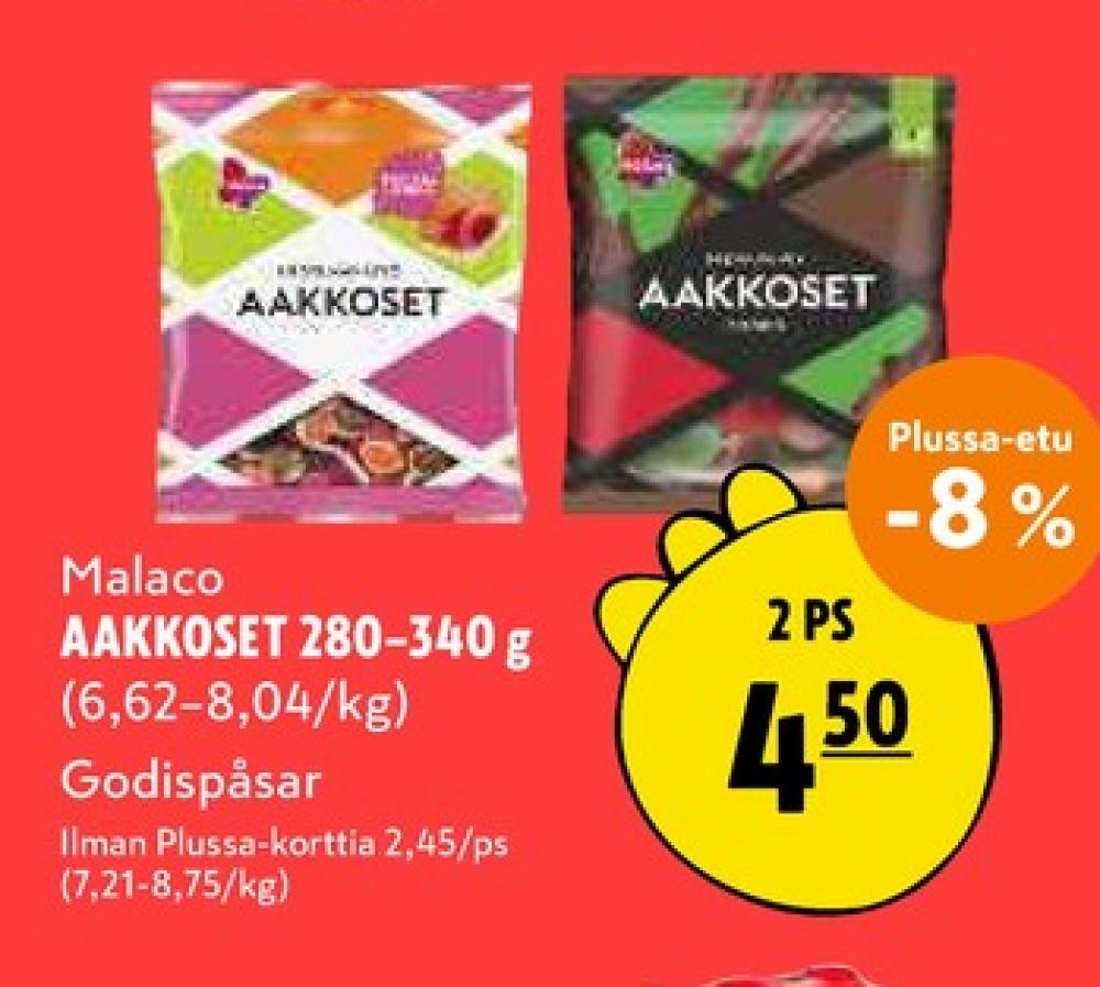 Tarjoukset ja hintavertailu haulla Aakkoset, , Aakkoset pirteät kirpeät 0.280 kg 2 Pussi €4.50