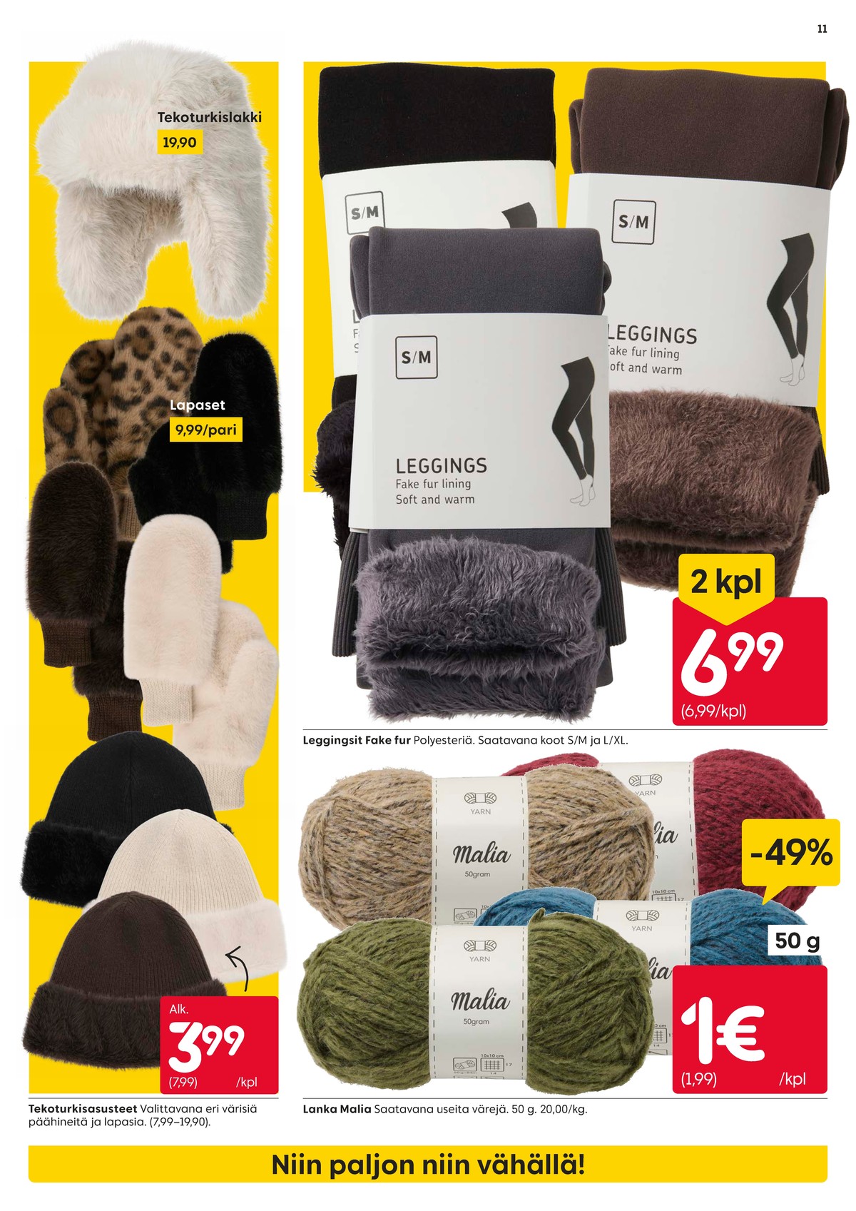 Katso ketjun Rusta tarjouslehti viikolta 42 sivustolla Viikkotarjoukset.fi. Löydät monia hyviä tarjouksia erilaisista tuotteista, esimerkiksi %product1% tai muista tuotteista. Lue tarjouslehti täältä! Sivu 11