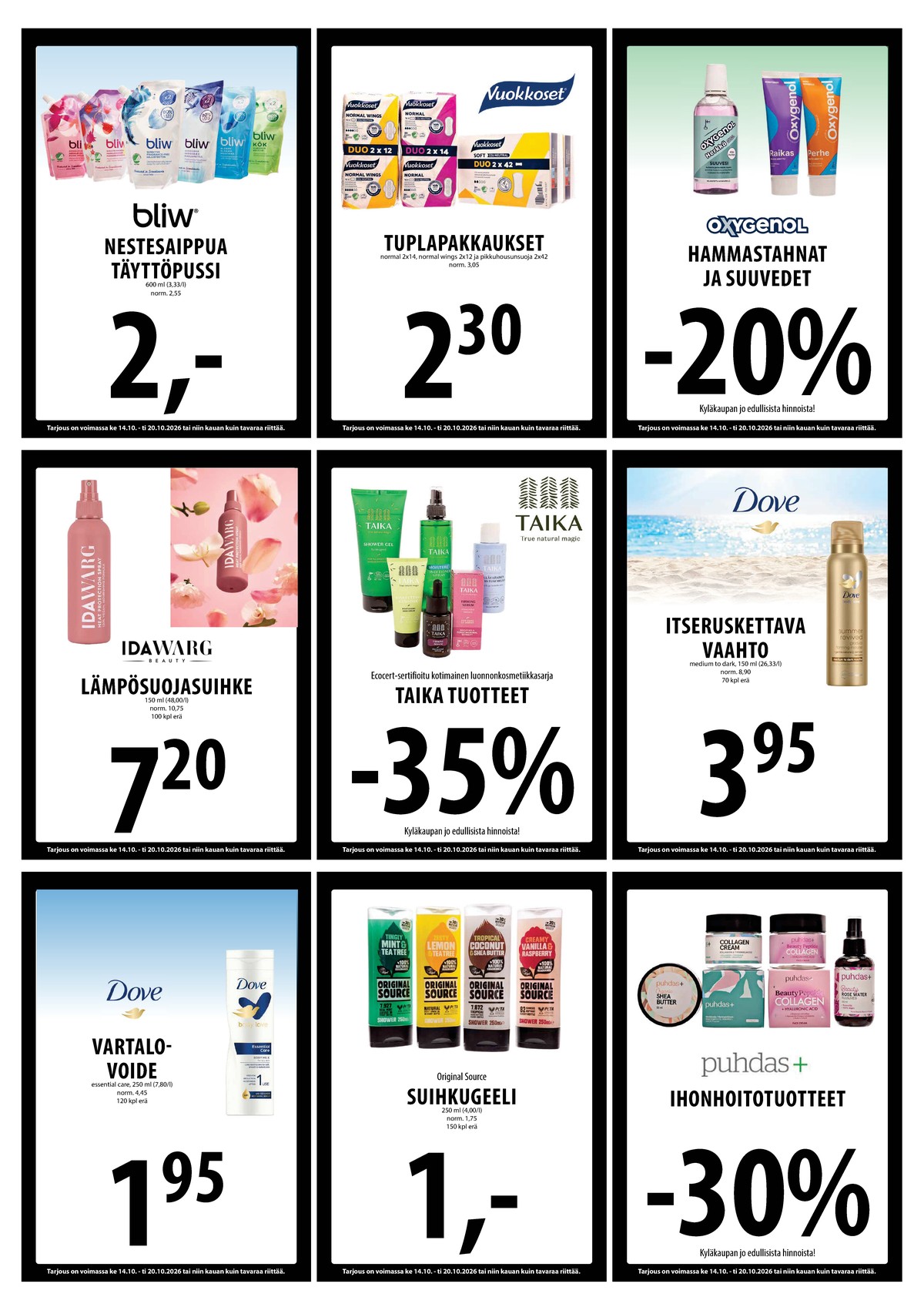 Katso ketjun Keskinen tarjouslehti viikolta 42 sivustolla Viikkotarjoukset.fi. Löydät monia hyviä tarjouksia erilaisista tuotteista. Lue tarjouslehti täältä! Sivu 28