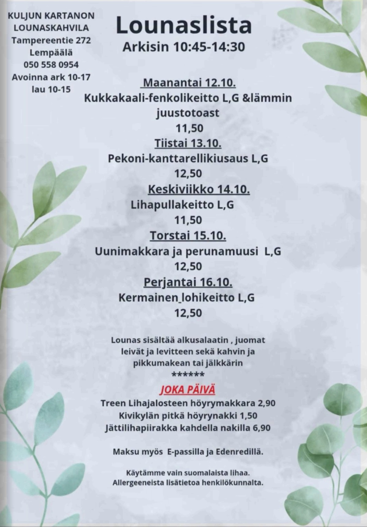 Katso ketjun Hintakaari tarjouslehti viikolta 42 sivustolla Viikkotarjoukset.fi. Löydät monia hyviä tarjouksia erilaisista tuotteista. Lue tarjouslehti täältä! Sivu 15