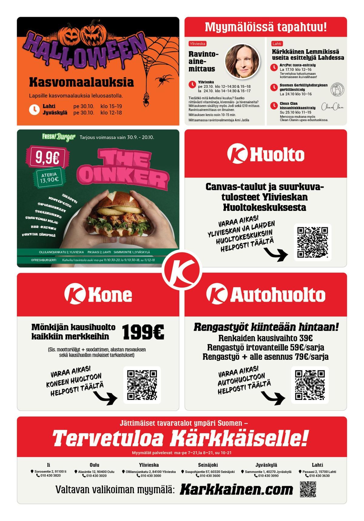 Katso ketjun Kärkkäinen tarjouslehti viikolta 43 sivustolla Viikkotarjoukset.fi. Löydät monia hyviä tarjouksia erilaisista tuotteista. Lue tarjouslehti täältä! Sivu 28