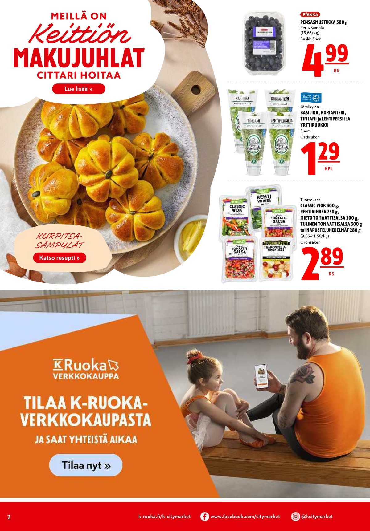 Katso ketjun K-Citymarket tarjouslehti viikolta 43 sivustolla Viikkotarjoukset.fi. Löydät monia hyviä tarjouksia erilaisista tuotteista. Lue tarjouslehti täältä! Sivu 2