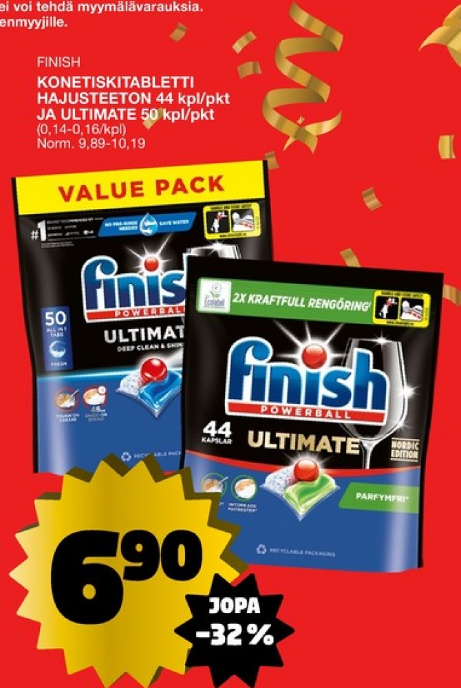 Tarjoukset ja hintavertailu haulla Finish, , Astianpesutabletit 50.000 kpl 1 paketti(a) €6.90