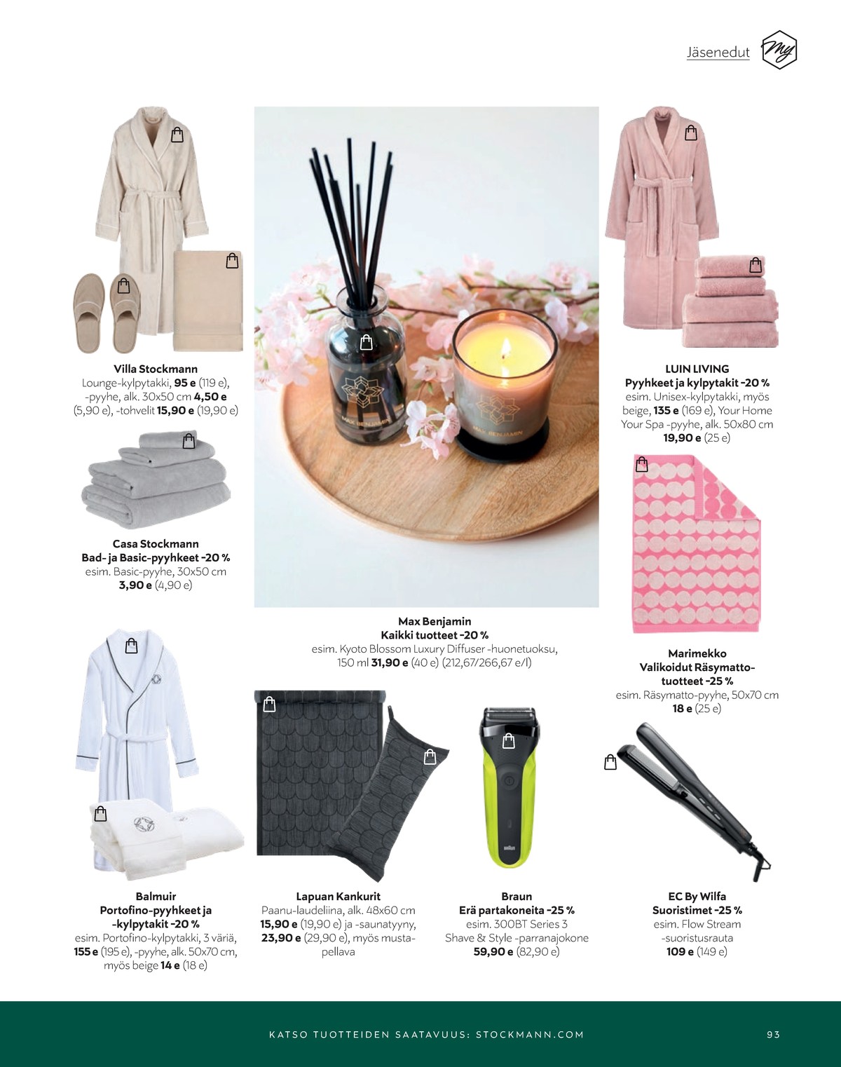 Katso ketjun Stockmann tarjouslehti viikolta 48 sivustolla Viikkotarjoukset.fi. Löydät monia hyviä tarjouksia erilaisista tuotteista. Lue tarjouslehti täältä! Sivu 93