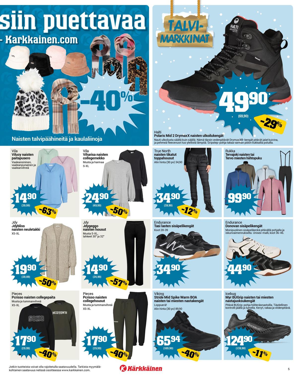 Katso ketjun Kärkkäinen tarjouslehti viikolta 5 sivustolla Viikkotarjoukset.fi. Löydät monia hyviä tarjouksia erilaisista tuotteista. Lue tarjouslehti täältä! Sivu 5