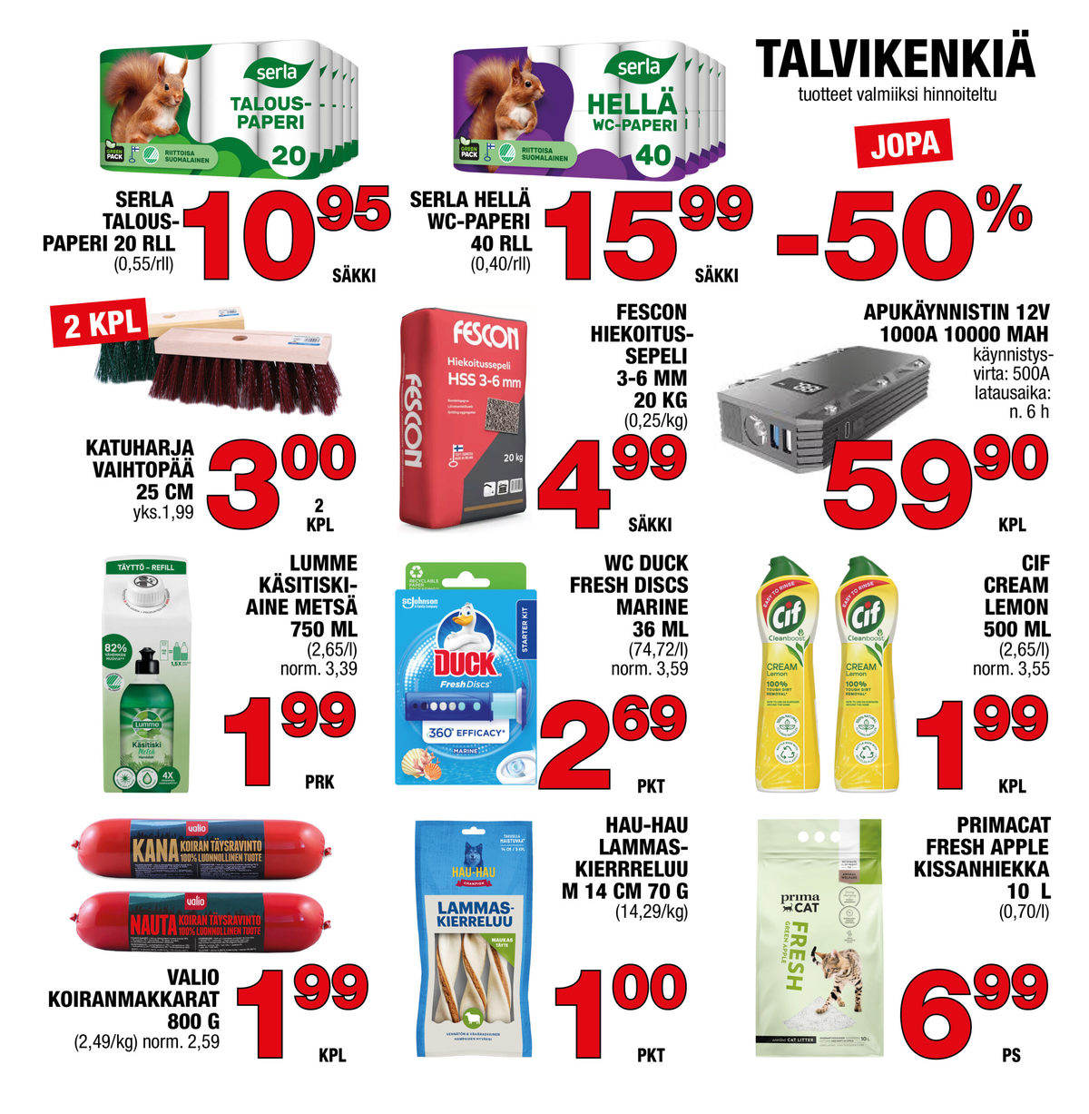 Katso ketjun Säästömarket tarjouslehti viikolta 5 sivustolla Viikkotarjoukset.fi. Löydät monia hyviä tarjouksia erilaisista tuotteista, esimerkiksi koiran ruoka valio super tai talouspaperit serla. Lue tarjouslehti täältä! Sivu 1