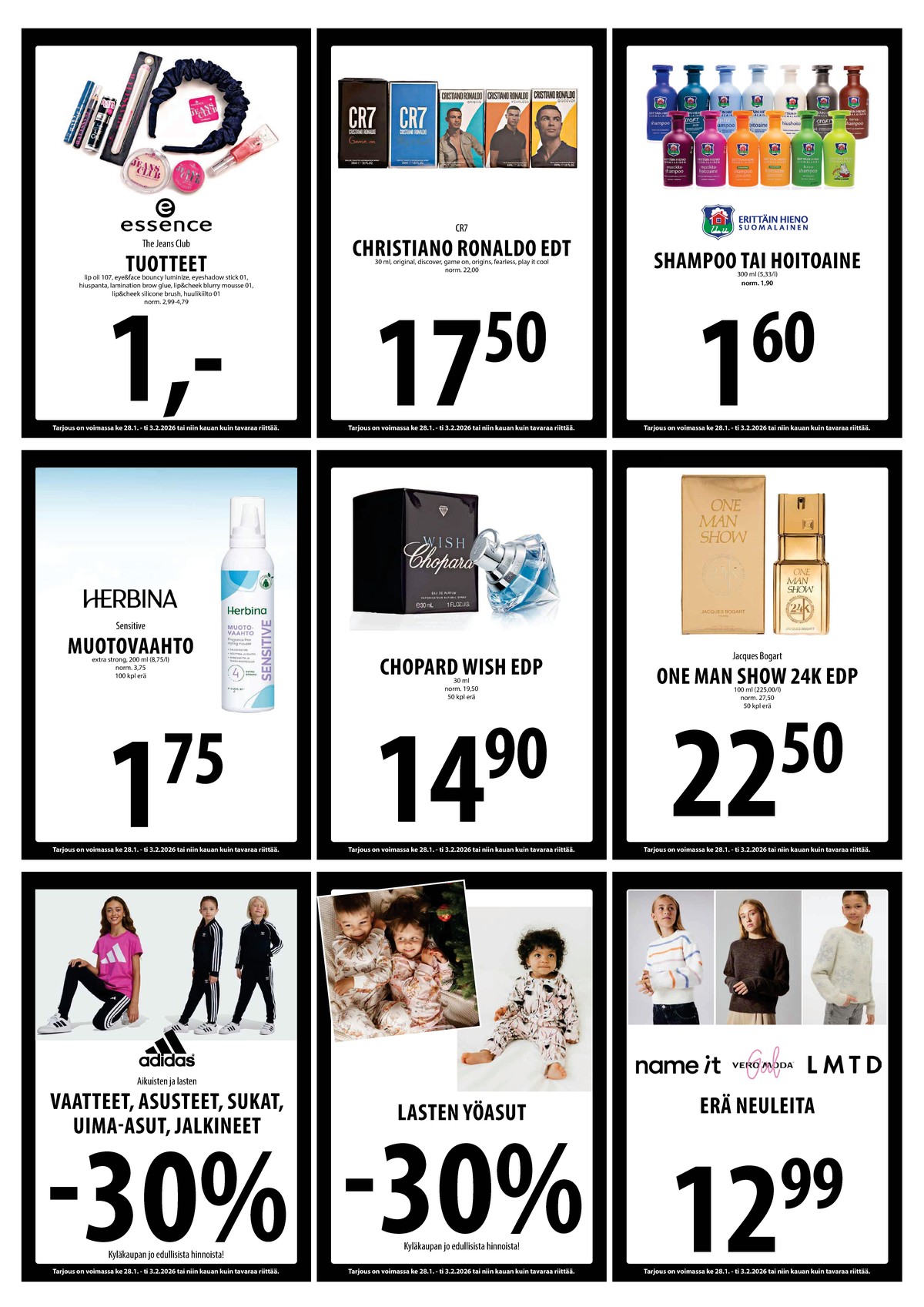Katso ketjun Keskinen tarjouslehti viikolta 5 sivustolla Viikkotarjoukset.fi. Löydät monia hyviä tarjouksia erilaisista tuotteista, esimerkiksi parfyymit ei määritelty tai huuliöljyt essence. Lue tarjouslehti täältä! Sivu 12