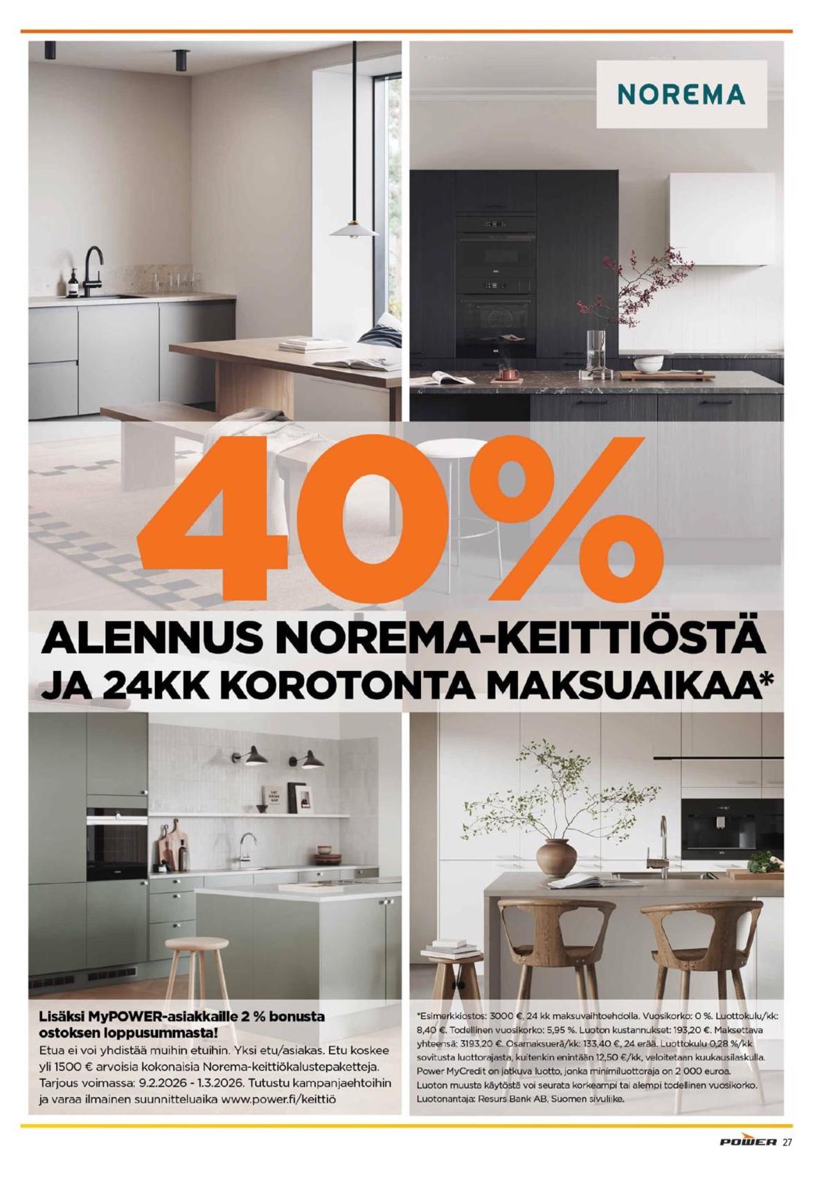 Katso ketjun Power tarjouslehti viikolta 7 sivustolla Viikkotarjoukset.fi. Löydät monia hyviä tarjouksia erilaisista tuotteista. Lue tarjouslehti täältä! Sivu 27