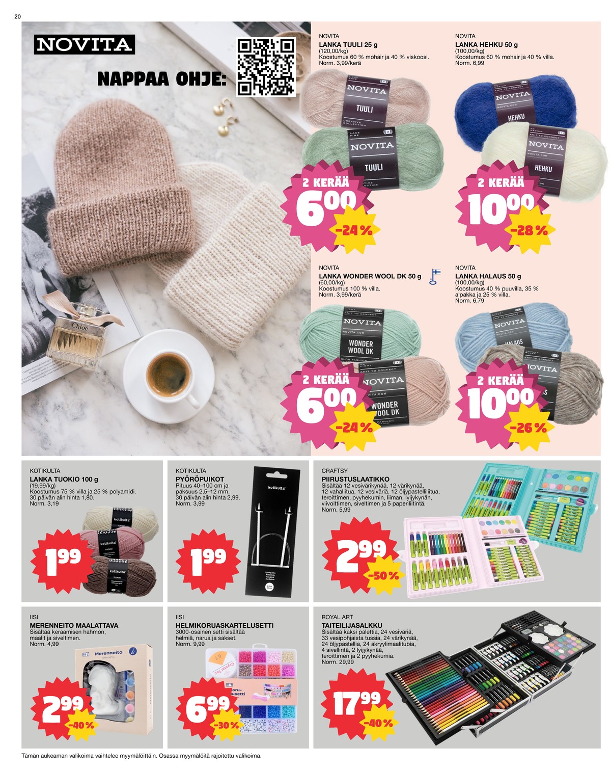 Katso ketjun Tokmanni tarjouslehti viikolta 8 sivustolla Viikkotarjoukset.fi. Löydät monia hyviä tarjouksia erilaisista tuotteista. Lue tarjouslehti täältä! Sivu 20