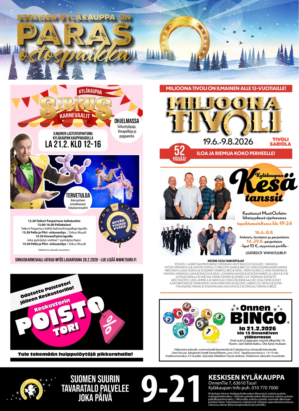 Katso ketjun Keskinen tarjouslehti viikolta 8 sivustolla Viikkotarjoukset.fi. Löydät monia hyviä tarjouksia erilaisista tuotteista. Lue tarjouslehti täältä! Sivu 1