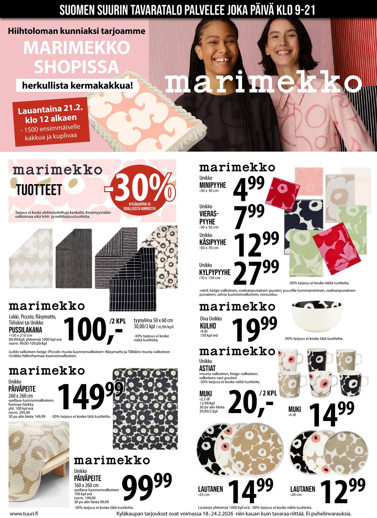 Katso ketjun Keskinen tarjouslehti viikolta 8 sivustolla Viikkotarjoukset.fi. Löydät monia hyviä tarjouksia erilaisista tuotteista. Lue tarjouslehti täältä! Sivu 2