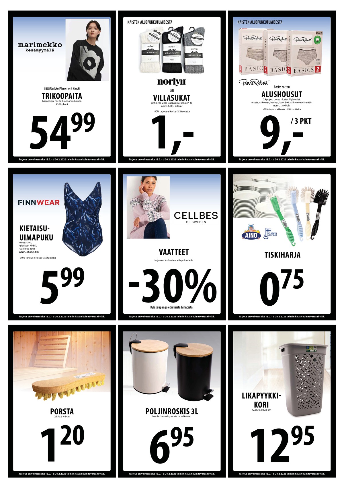 Katso ketjun Keskinen tarjouslehti viikolta 8 sivustolla Viikkotarjoukset.fi. Löydät monia hyviä tarjouksia erilaisista tuotteista. Lue tarjouslehti täältä! Sivu 13