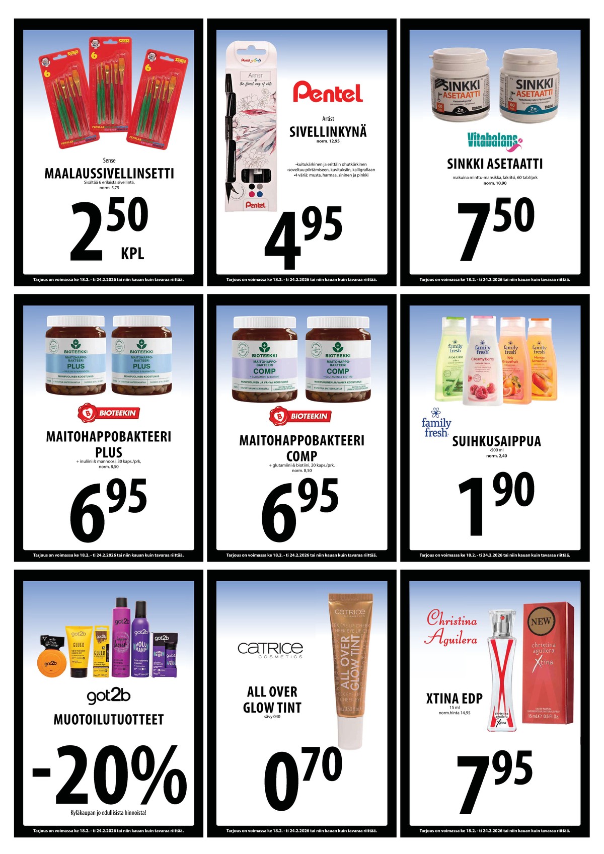 Katso ketjun Keskinen tarjouslehti viikolta 8 sivustolla Viikkotarjoukset.fi. Löydät monia hyviä tarjouksia erilaisista tuotteista. Lue tarjouslehti täältä! Sivu 17