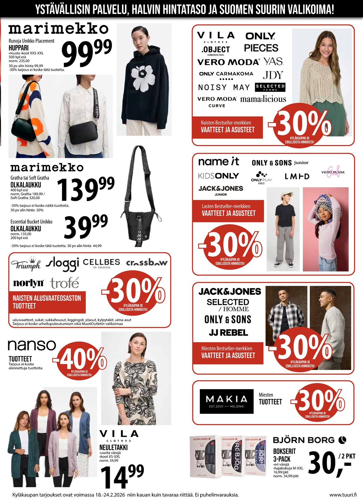 Katso ketjun Keskinen tarjouslehti viikolta 8 sivustolla Viikkotarjoukset.fi. Löydät monia hyviä tarjouksia erilaisista tuotteista. Lue tarjouslehti täältä! Sivu 3