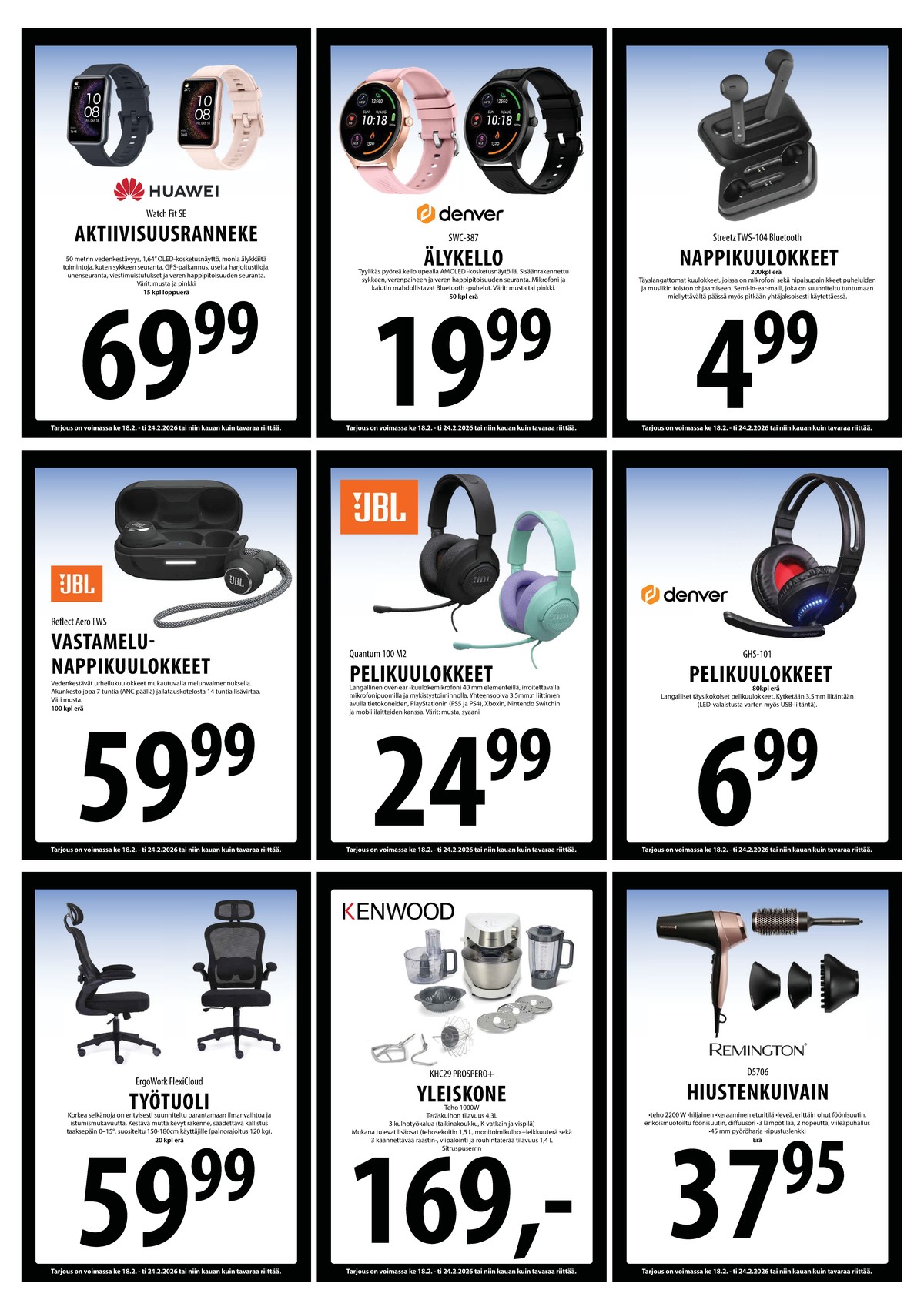 Katso ketjun Keskinen tarjouslehti viikolta 8 sivustolla Viikkotarjoukset.fi. Löydät monia hyviä tarjouksia erilaisista tuotteista. Lue tarjouslehti täältä! Sivu 22