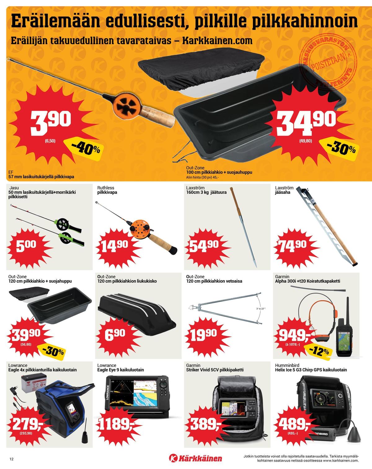 Katso ketjun Kärkkäinen tarjouslehti viikolta 9 sivustolla Viikkotarjoukset.fi. Löydät monia hyviä tarjouksia erilaisista tuotteista, esimerkiksi %product1% tai muista tuotteista. Lue tarjouslehti täältä! Sivu 12