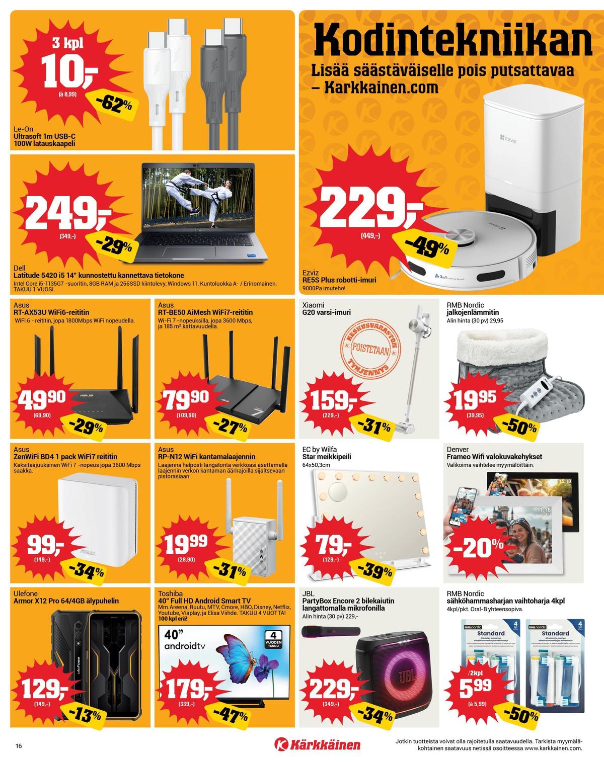 Katso ketjun Kärkkäinen tarjouslehti viikolta 9 sivustolla Viikkotarjoukset.fi. Löydät monia hyviä tarjouksia erilaisista tuotteista, esimerkiksi %product1% tai muista tuotteista. Lue tarjouslehti täältä! Sivu 16