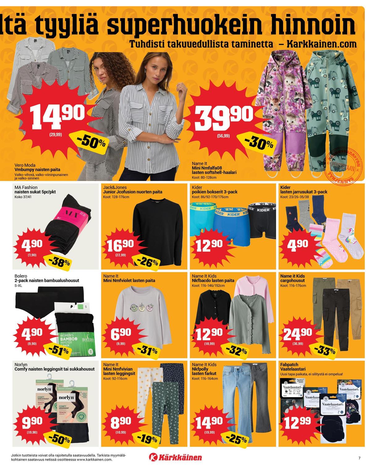 Katso ketjun Kärkkäinen tarjouslehti viikolta 9 sivustolla Viikkotarjoukset.fi. Löydät monia hyviä tarjouksia erilaisista tuotteista. Lue tarjouslehti täältä! Sivu 7
