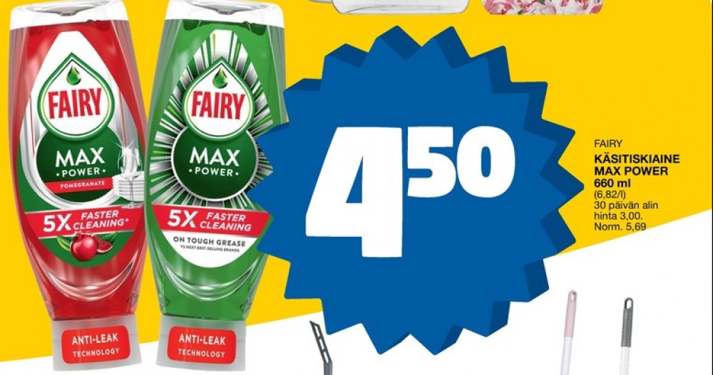 Tarjoukset ja hintavertailu haulla Fairy, , Astianpesunesteet 0.660 l 1 Pullo €4.50