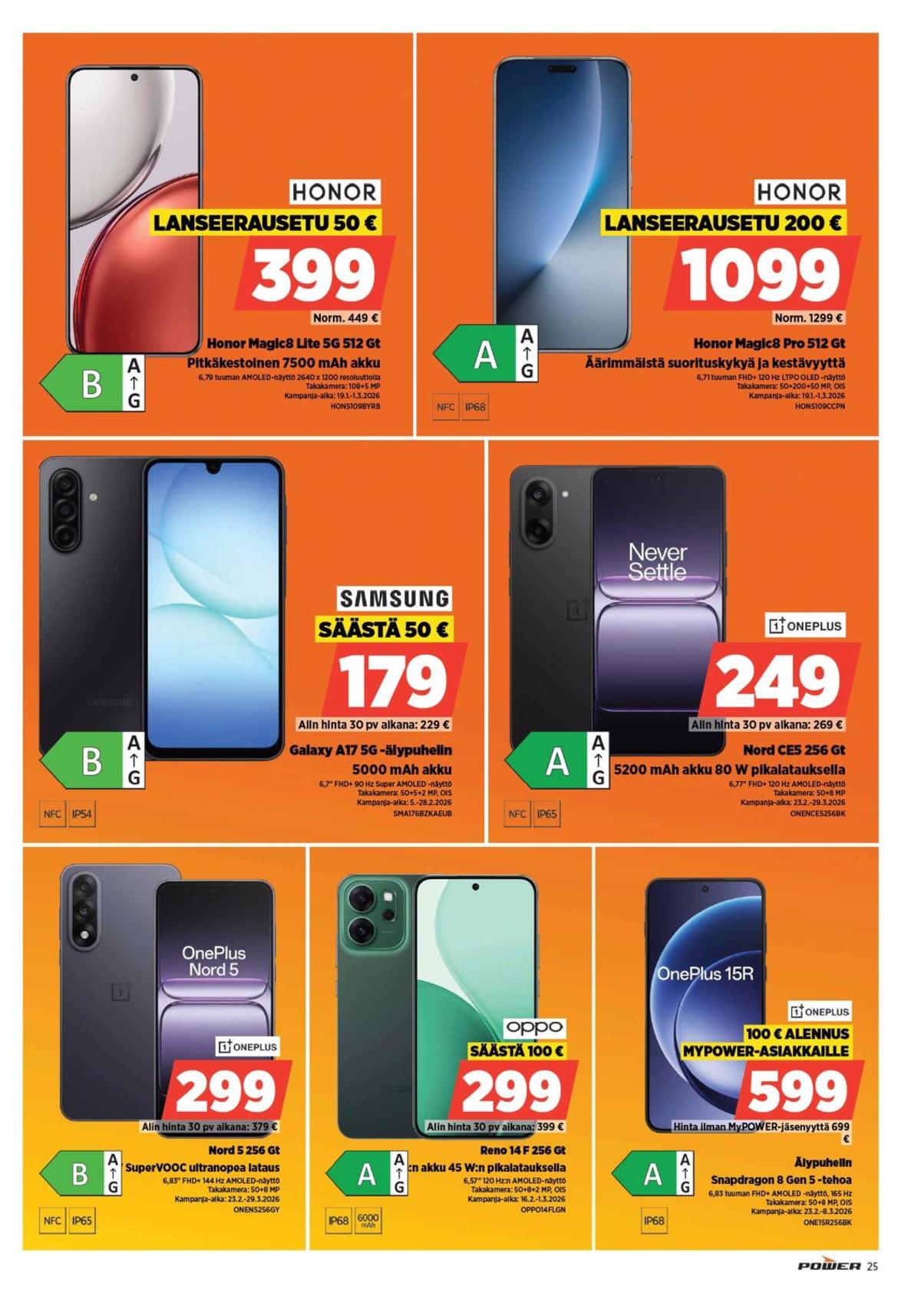 Katso ketjun Power tarjouslehti viikolta 9 sivustolla Viikkotarjoukset.fi. Löydät monia hyviä tarjouksia erilaisista tuotteista. Lue tarjouslehti täältä! Sivu 25