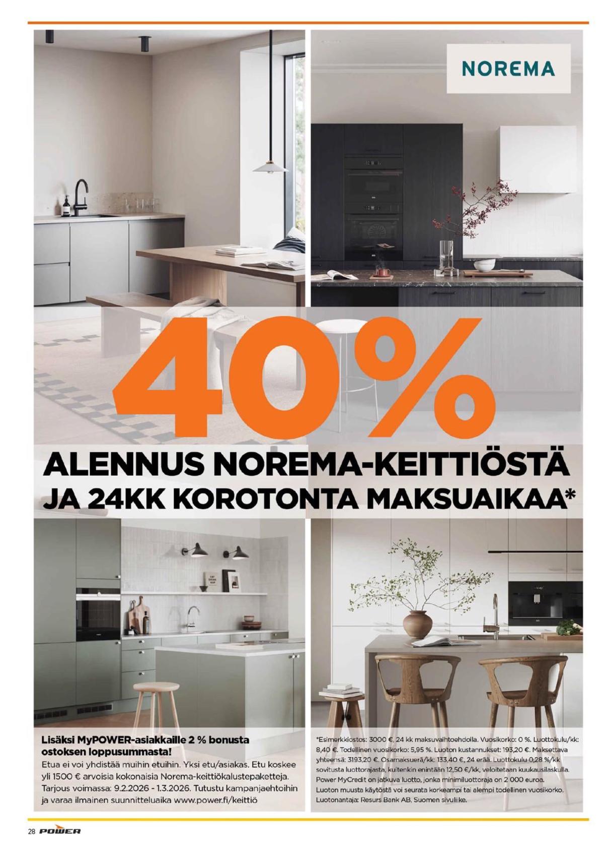 Katso ketjun Power tarjouslehti viikolta 9 sivustolla Viikkotarjoukset.fi. Löydät monia hyviä tarjouksia erilaisista tuotteista. Lue tarjouslehti täältä! Sivu 28