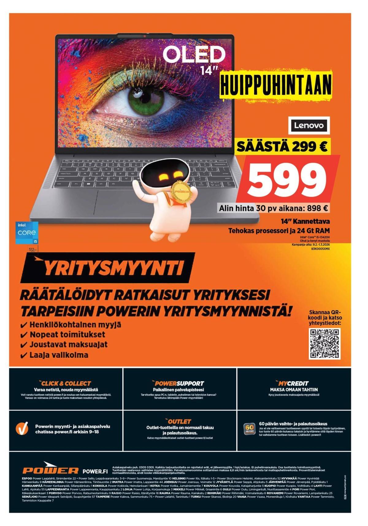 Katso ketjun Power tarjouslehti viikolta 9 sivustolla Viikkotarjoukset.fi. Löydät monia hyviä tarjouksia erilaisista tuotteista. Lue tarjouslehti täältä! Sivu 29