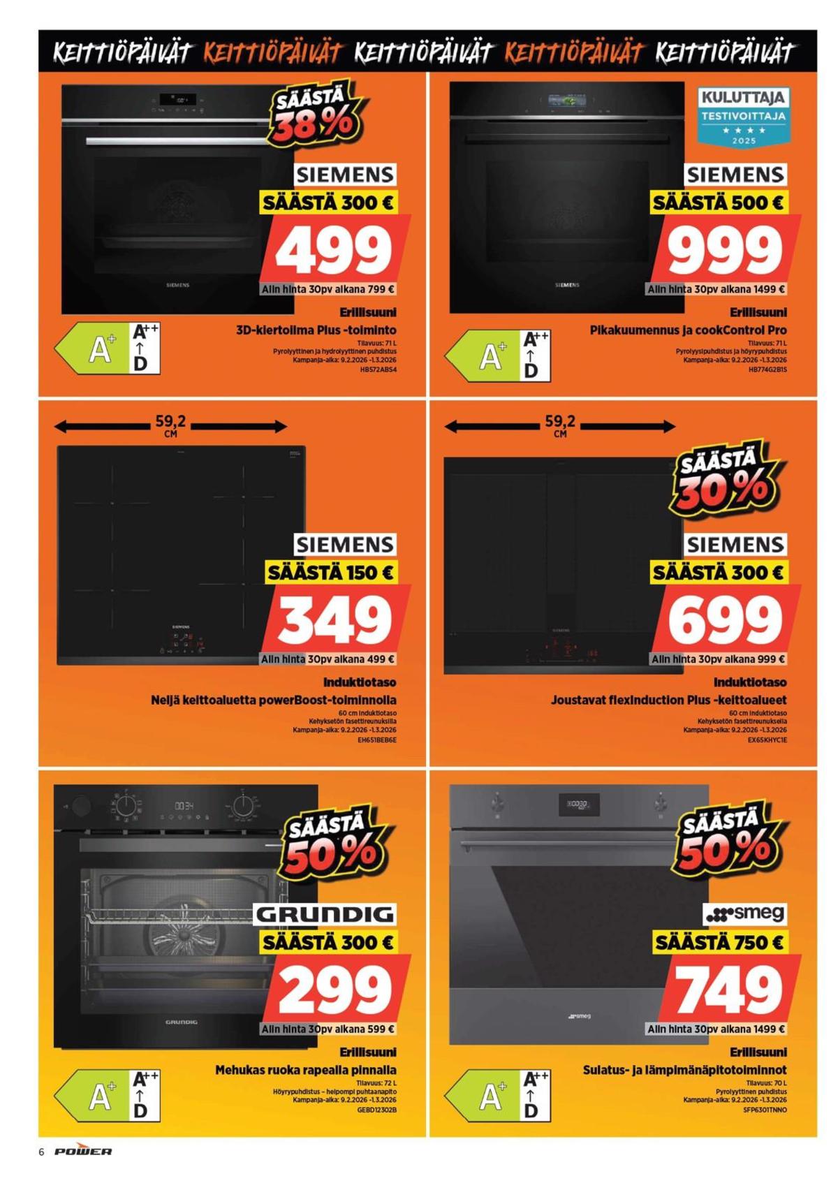 Katso ketjun Power tarjouslehti viikolta 9 sivustolla Viikkotarjoukset.fi. Löydät monia hyviä tarjouksia erilaisista tuotteista. Lue tarjouslehti täältä! Sivu 6