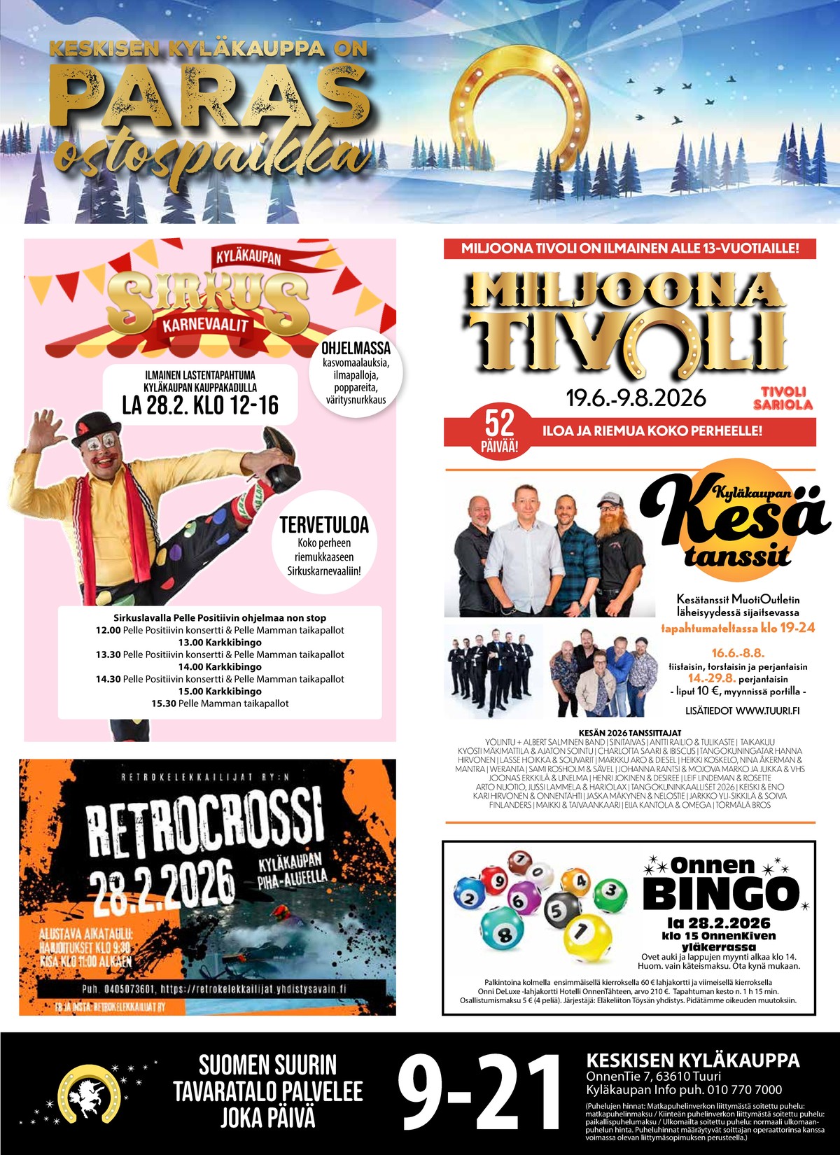 Katso ketjun Keskinen tarjouslehti viikolta 9 sivustolla Viikkotarjoukset.fi. Löydät monia hyviä tarjouksia erilaisista tuotteista. Lue tarjouslehti täältä! Sivu 1