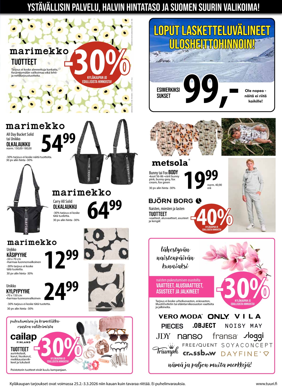 Katso ketjun Keskinen tarjouslehti viikolta 9 sivustolla Viikkotarjoukset.fi. Löydät monia hyviä tarjouksia erilaisista tuotteista. Lue tarjouslehti täältä! Sivu 2