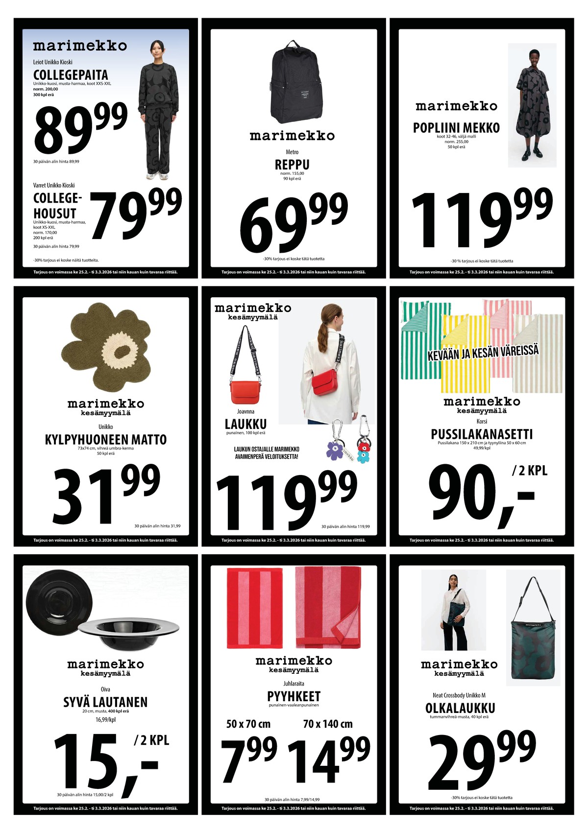 Katso ketjun Keskinen tarjouslehti viikolta 9 sivustolla Viikkotarjoukset.fi. Löydät monia hyviä tarjouksia erilaisista tuotteista. Lue tarjouslehti täältä! Sivu 12