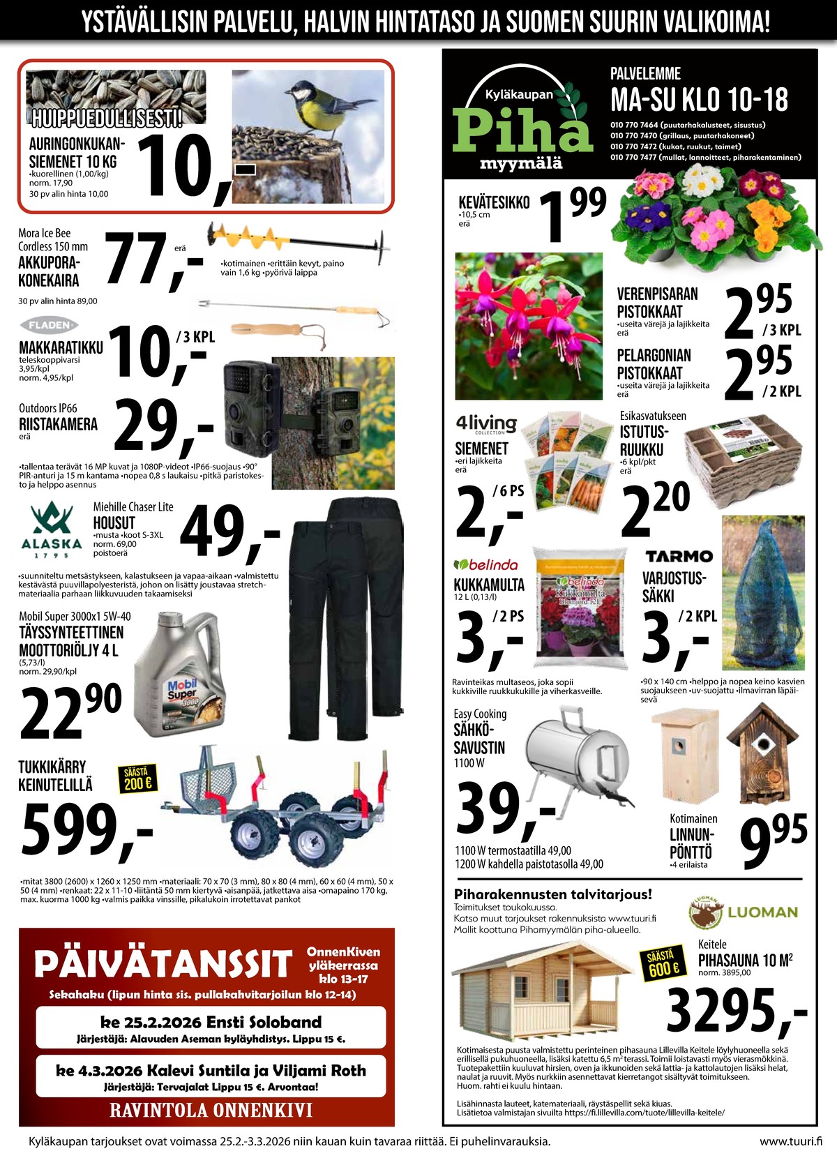 Katso ketjun Keskinen tarjouslehti viikolta 9 sivustolla Viikkotarjoukset.fi. Löydät monia hyviä tarjouksia erilaisista tuotteista. Lue tarjouslehti täältä! Sivu 6