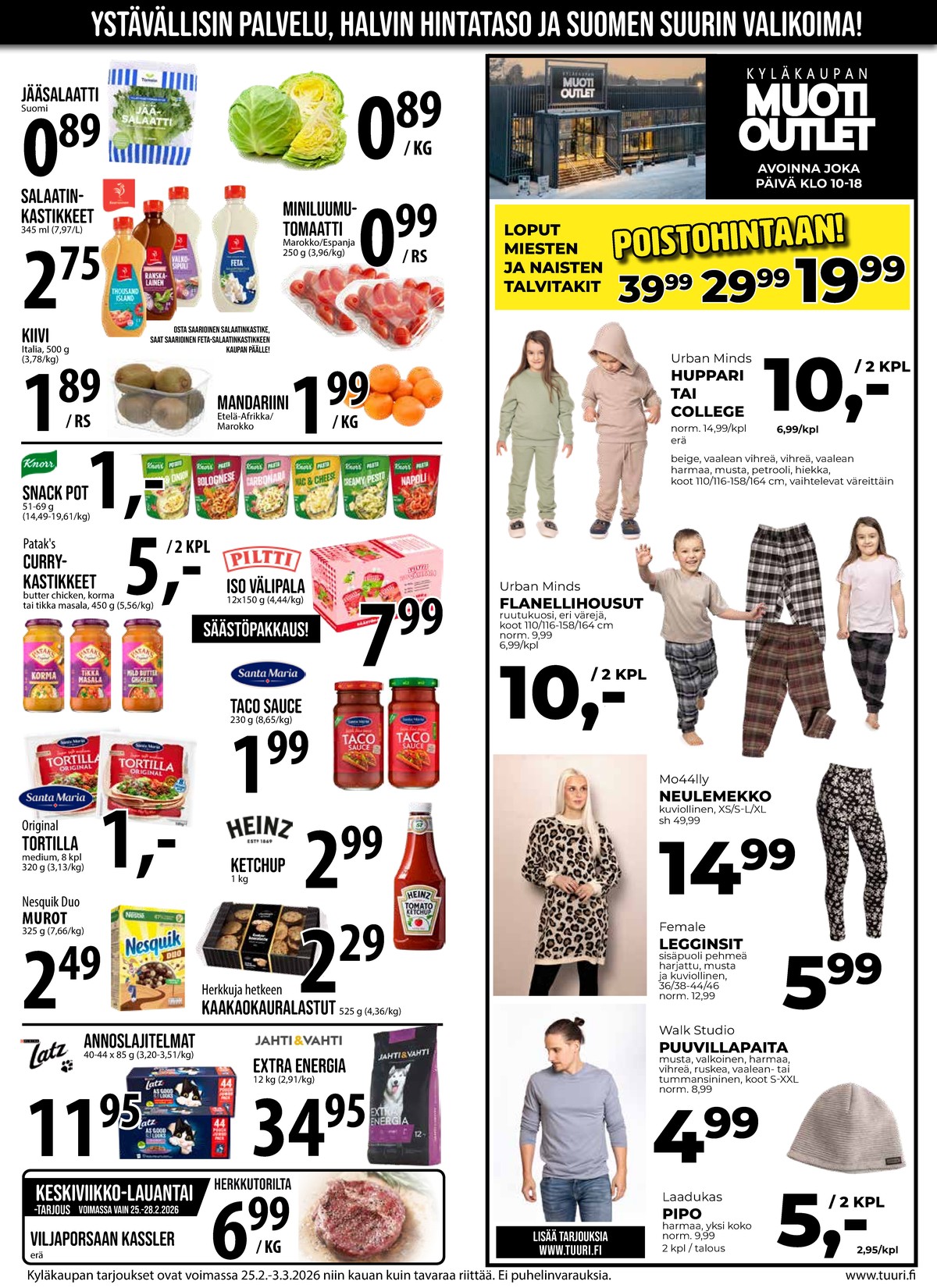 Katso ketjun Keskinen tarjouslehti viikolta 9 sivustolla Viikkotarjoukset.fi. Löydät monia hyviä tarjouksia erilaisista tuotteista. Lue tarjouslehti täältä! Sivu 8