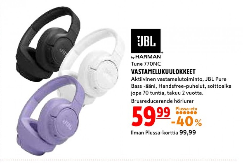 Tarjoukset ja hintavertailu haulla JBL, , Bluetooth-kuulokkeet 0.000 kpl 1 kappale €59.99