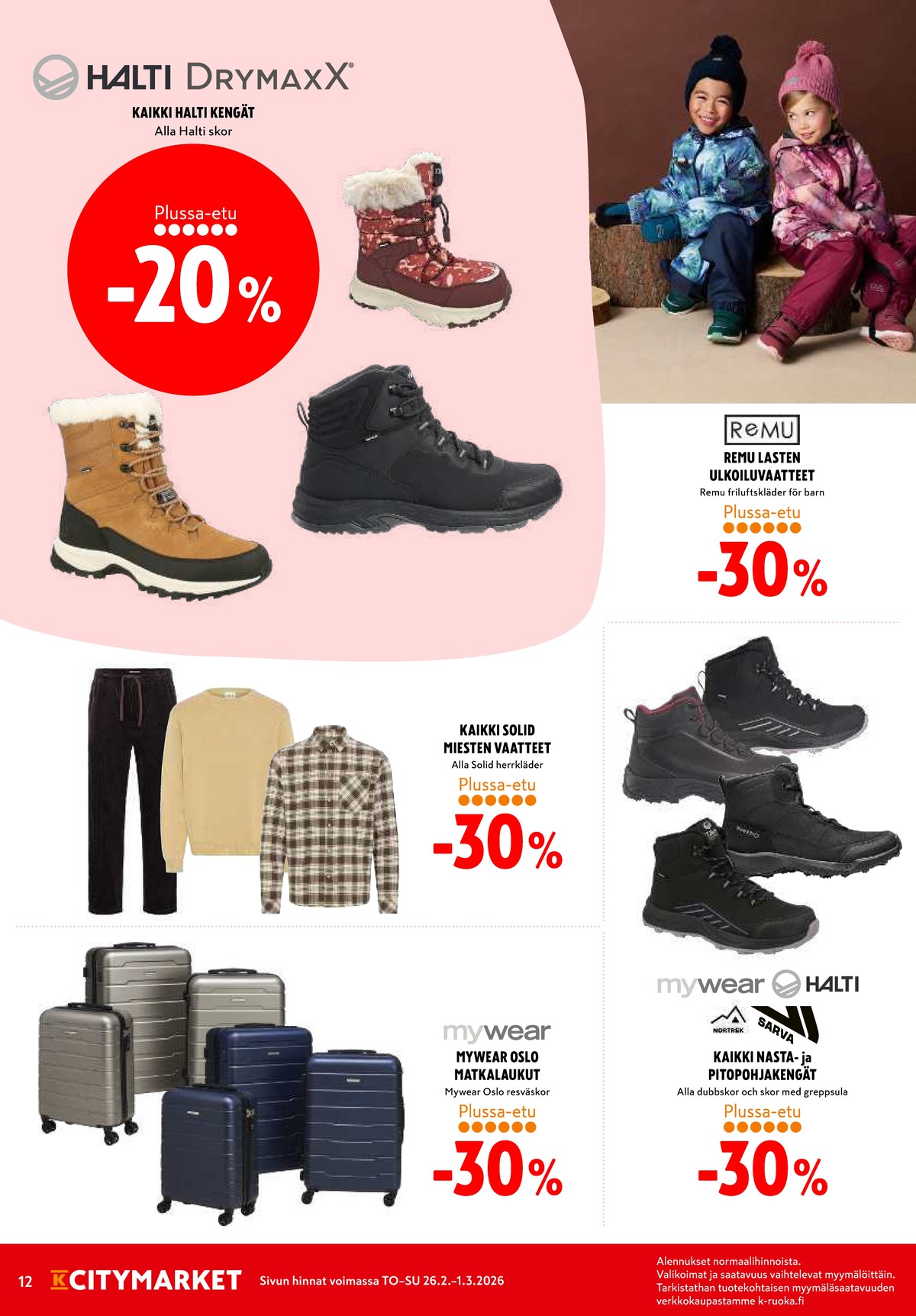 Katso ketjun K-Citymarket tarjouslehti viikolta 9 sivustolla Viikkotarjoukset.fi. Löydät monia hyviä tarjouksia erilaisista tuotteista. Lue tarjouslehti täältä! Sivu 12