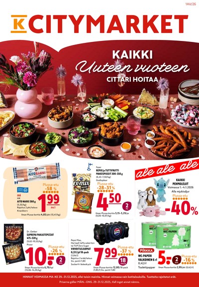 K-Citymarket tarjouslehti viikolta 1 sivu 1