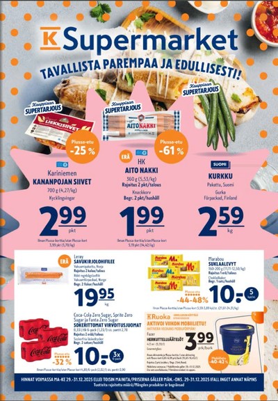 K-Supermarket tarjouslehti viikolta 1 sivu 1